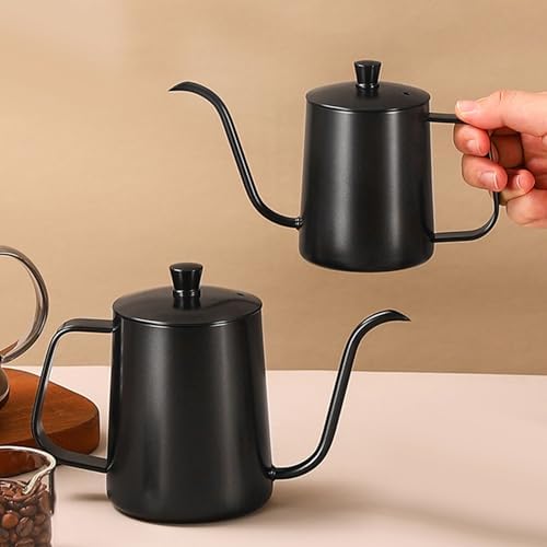 Pour Over Coffee Kettle,Long Narrow Spout,Coffee Carafe,Goose Neck Kettle,Stainless Steel Tea Kettle,Stovetop Portable Water Bottle 12OZ - Image 3