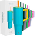 Elemental Spill Proof 40oz Insulated Tumbler with Handle & Straw Travel Mug by Elemental