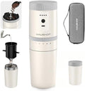 HAUSHOF Portable Coffee Maker for Travel, Rechargeable Electric Grinder by HAUSHOF