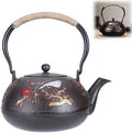 Cast Iron Teapot with Infuser,Japanese Tetsubin Tea Kettle with Bamboo Pattern,Stovetop Safe Boiling Water Kettle,1.2L Fully Enameled Interior Teapot for Loose Tea and Camping by Unknown