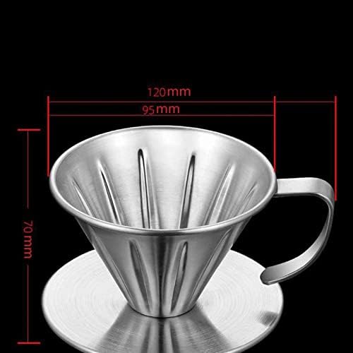 Coffee Filters Stainless Steel Coffee Dripper Engine Drip Filter Cup Tea Slag Funnel Hand Punch Double - Image 2