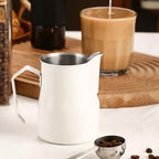 304 Stainless Steel Milk Frothing Pitcher, Pitcher Coffee Steaming Pitcher, Coffee Steaming Cup for Frothing Milk, Latte Making, and Hot Chocolate (Black 350ML) - Image 5