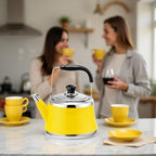 Tea Kettle Stovetop, Whistling Tea Pot 304 Food Grade Stainless Steel Teapot for Stove top, Loud Whistle Kettle for Tea, Coffee, Milk (Yellow, 1L) - Image 7