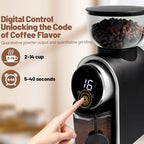 9 Cup Aluminum Espresso Stovetop Moka Pot Express Coffee Maker Percolator Italian Classic Mocha Coffee Machine with Black Electric Coffee Grinder Touchscreen 2-14 Cup Conical Burr Coffee Grinde - Image 5