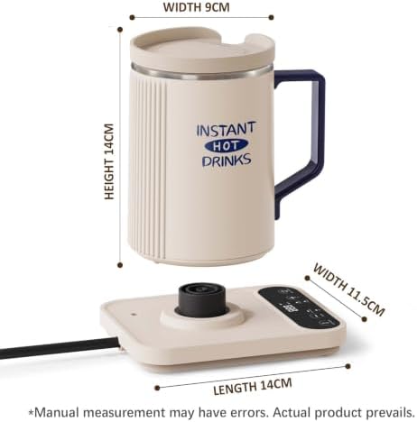MIKMOK Electric Coffee Mug, Beverage Warmer 400ml, 300W Water Rapid Boiler - Image 7
