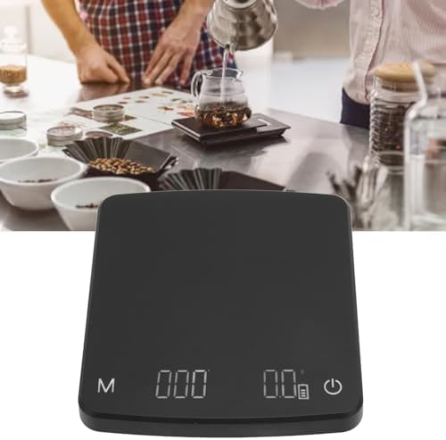 Digital Coffee Scale with Timer, 0.1g High Accuracy Small Coffee Scale USB Rechargeable Drip Espresso Scale with Auto Tare for Pour Over and Drip Coffee (2kg/0.1g) - Image 2