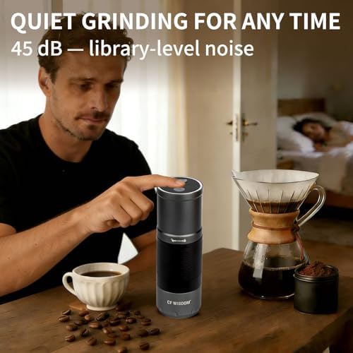 Portable Conical Burr Coffee Grinder, Dual-Mode Electric & Manual - Image 6