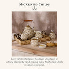 MACKENZIE-CHILDS Whistling Tea Kettle, Brown-and-White Mocha Check - Image 6