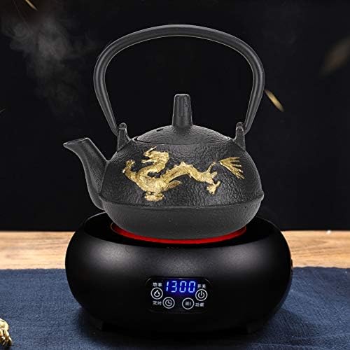 Iron Teapot Tetsubin Tea Pot Embossed Dragon Pattern Tea Kettle Pot With Stainless Steel Infuser for Stovetop (300ML) - Image 2