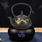 Iron Teapot Tetsubin Tea Pot Embossed Dragon Pattern Tea Kettle Pot With Stainless Steel Infuser for Stovetop (300ML) - Image 2