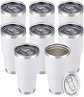 30 oz Tumbler with Lid Stainless Steel Tumblers Bulk, 8 Pack by CoolYoleb