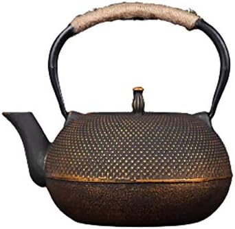 Cast Iron teapot Japanese Teapot Cast Iron Kettle Large Capacity 1800ML Retro Tea Set Manual Gift For Men Make Tea Pot (C) by Unknown