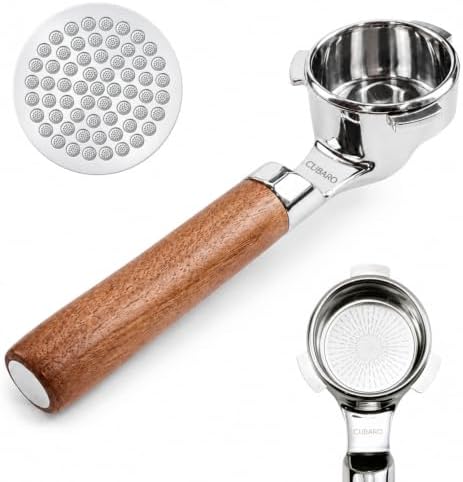 54mm Bottomless Portafilter, True Lay-Flat Naked Portafilter by CUBARO