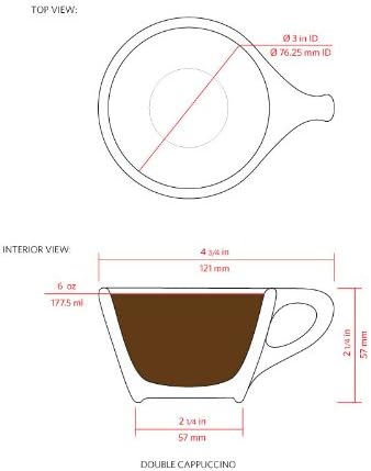 notNeutral Lino Porcelain Cup & Saucer Double Cappuccino 6 oz (White, 6 oz, 6) - Image 3