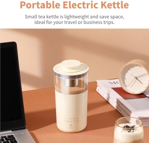 Electric Travel Kettle, Stainless Steel Portable Tea Coffee Maker with Magnetic Stirrer, Fast Boil & Temperature Control, for Home Office Travel (US Plug 110V) - Image 5