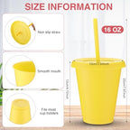 Sieral 30 Pack Reusable Plastic Cups with Lids Straws,Vibrant Colors - Image 4