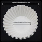 100Pcs Basket Coffee Replacement White Coffee Paper Pod Disposable For 8-12 Cup Makers - Image 7