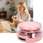 Buachois Mug Warmer, Smart Electric Coffee Heating Plate for Desk with 4 Temp Settings and Colorful Lights, Coffee Accessories for Milk, Tea, Candle, Ideal Gifts for Women Men (Pink) - Image 5