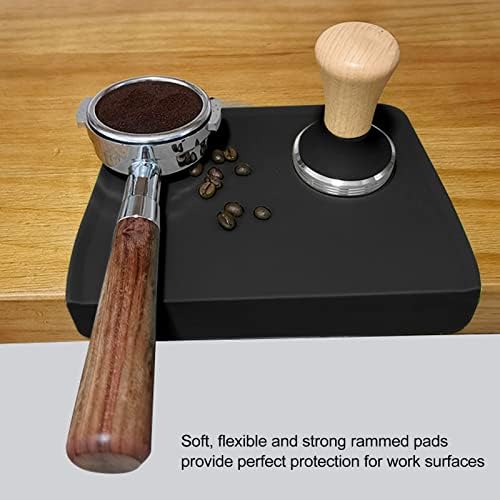 Coffee Tamper Mat with Tamper Slot Silicone Tamping Pad Beech (58mm / 2.28in Tamper) - Image 5