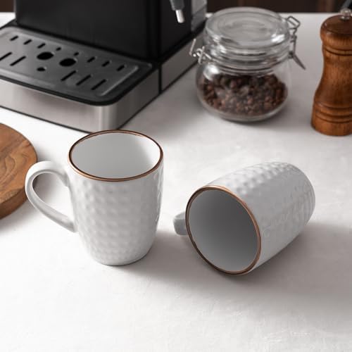 famiware Eden Coffee Mugs Sets of 4, 12 oz Ceramic Stoneware Mug Cup Set - Image 5