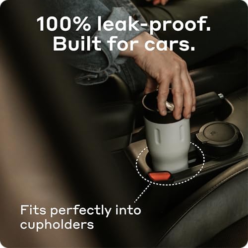 BOBBER 12 oz Insulated Tumbler with 360 Lid – 100% Leak-Proof, Stainless Steel Coffee Cup with Screw On Lid, BPA-Free, Dishwasher Safe – Coffee Travel Mug, Fits Car Cup Holder (Grey) - Image 3