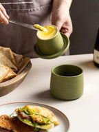 Gomakren Pour Over Coffee Maker Ceramic Coffee Dripper, Single-Hole Cone & French Butter Crock, Soft Spreadable Butter Dish with Water Seal - Image 5
