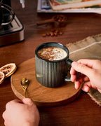 famiware Coffee Mug Set of 8, Star 12 oz Ceramic Mugs Cups Set with Handle - Image 5