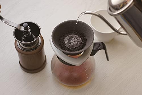 COFIL Japanese Ceramic Coffee Filter, Made in Japan, Reusable Dripper, Blue Holder - Image 4