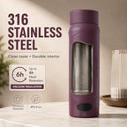 Travel Electric Kettle, Insulated Water Bottle with 4 Temp, Black Cherry - Image 5