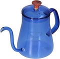 Gooseneck Kettle, Blue, 350ml, High Borosilicate Glass, Gooseneck Spout for Precise Pouring by Unknown