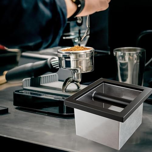 Bottomless Knock Box Espresso, Embedded Coffee Knock Box, Stainless Steel Countertop Espresso Grounds Container for Commercial Cafes Restaurants Home (5.44 x 5.91”) - Image 5