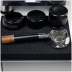 Openwork Bottomless Portafilter, Compatible For IKAPE,Stainless Steel And Walnut Espresso Handle,54 / 58mm Extraction Precision Basket(58mm Black) - Image 7