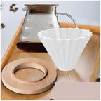 For 1-2 Cups Hand Brew And Machine Coffeeware,Coffee Filter Cup Holder Reusable Ceramics Cone Dripper Funnel Coffee Maker(Equipped with motor handle) - Image 4