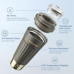 100-240V Travel Portable Electric Kettle 13.5oz 316SS 6 Temperature Control - Image 2