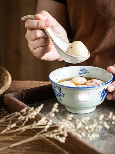 Gomakren Soup Spoons Ramen Spoons Set of 6 with Long Handle & Ceramic Pour Over Coffee Dripper, 3-Hole Cone Brewer - Image 3
