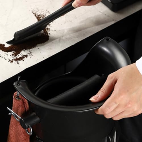 Baoblaze Coffee Grounds Container Waste Bin Espresso Portafilter Cleaner Tall Puck Collector with Flared Top Opening and Side Knock Bar Suitable for, Black - Image 2