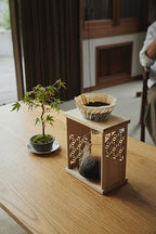 HARIO Drip Stand Set, Asanoha pattern (Hemp Leaves), Practical Capacity, 20.3 fl oz (600 ml), V60 Dripper Server, Includes 40 Dedicated Papers, For 1-4 People (Natural) - Image 3