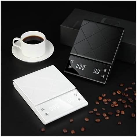 Digital Scale, Coffee Scale, Timer Function, Digital Display, Maximum Weighing 3kg, Accuracy 0.1g Food Kitchen Gram Weight Small Balance(White) - Image 3