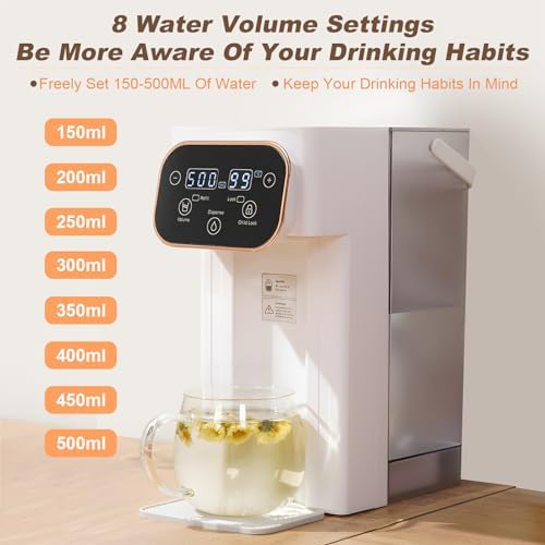 Instant Hot Water Dispenser Filter, Electric Hot Water Kettle Countertop Water Filter System, 12 Temperatures & 8 Volume Settings, Safety Lock, Hot Water Boiler Warmer for Home, Baby, Office - Image 4