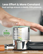53mm Espresso Tamper, Maestri House Stainless Steel Barista Coffee Tamper for Espresso Machine, Spring-loaded Tamper Fits for 54mm Breville Portafilter Fits for 54mm Espresso Portafilter (Silver) - Image 7
