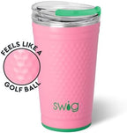 Swig Life 24oz Insulated Party Cup with EZ Slider Lid, Azalea Golf Ball - Image 3