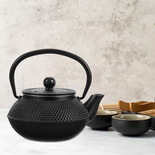 Xmas Cast Iron Teapot 0.3l Black, Vintage Retro Small Tea Pot - Image 5