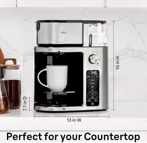 Braun MultiServe Plus 10-Cup Drip Coffee Maker, Auto Start, Cold Brew - Image 3