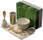 5/8pcs Matcha Tea Sets Whisk Ceramic Bowl With Spout Tea-making Tools(8PCS-A04) by Unknown
