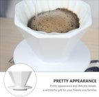 OUNONA Ceramic Coffee Filter Cup, White Dripper for Mugs and Carafes - Image 7