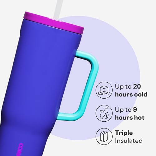 Corkcicle Cruiser Tumbler with Handle & Straw, 40 oz, Windbreaker - Image 3
