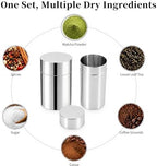 Xuronex 2 Pack Matcha Powder Storage Canisters, 304 Stainless Steel Tea Tins with Double Lids, Small Tea Canister for Loose Leaf Tea, Coffee Grounds, Cocoa, Sugar, Spices, Kitchen Pantry Storage - Image 4