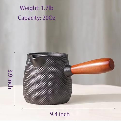 Cast Iron Teapot Stovetop Tea Pourer Milk Pot Milk Steamer 20 Ounce - Image 6