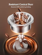 Neretva Stainless Steel Espresso Grinder with Portafilter Holder, White - Image 2