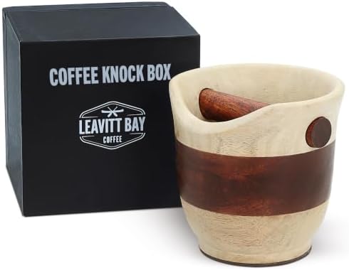 Leavitt Bay Espresso Espresso Knock Box & Anti-Slip Barista Grounds Dump Bin by LeavittBayCoffee